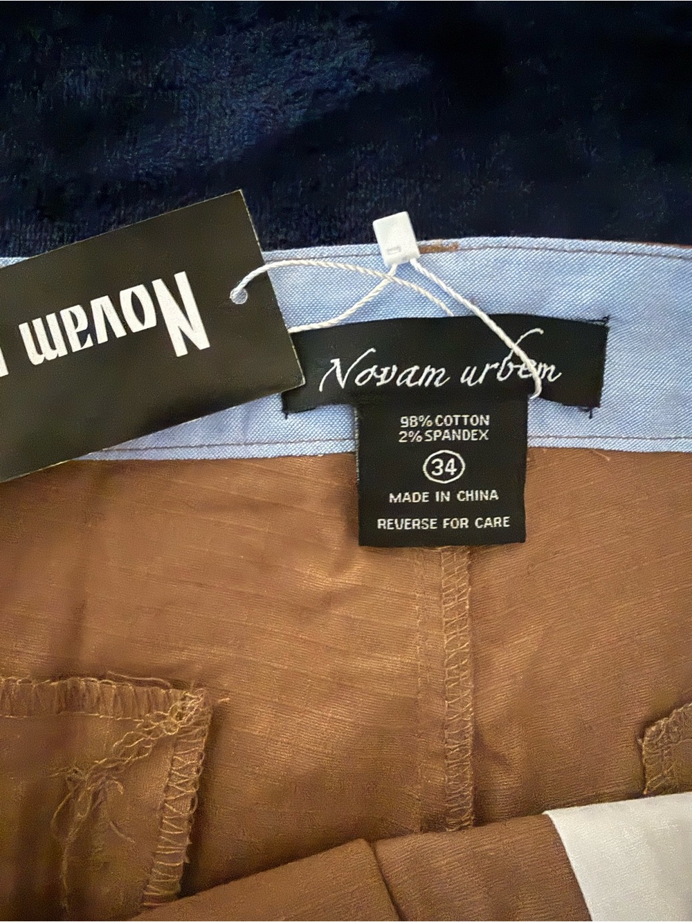 New Brown Cargo Men’s Shorts with Belt - - Picture 3 of 4